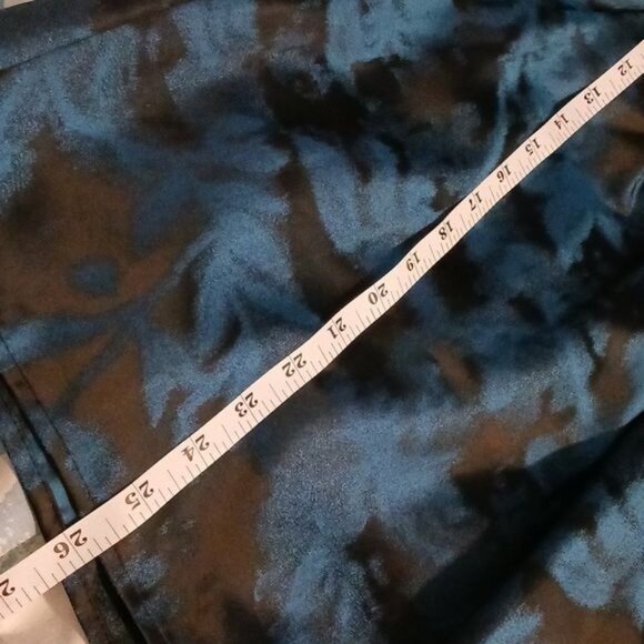 Strapless Pleated Mini Dress‎ Teal & Black Pockets Size 4 - Picture 11 of 13